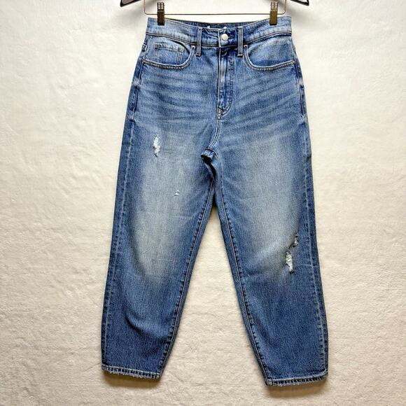 EVEREVE Ever Vintage Barrel Wide Leg Jeans Midwash Blue Women’s Size 27 - Picture 4 of 16